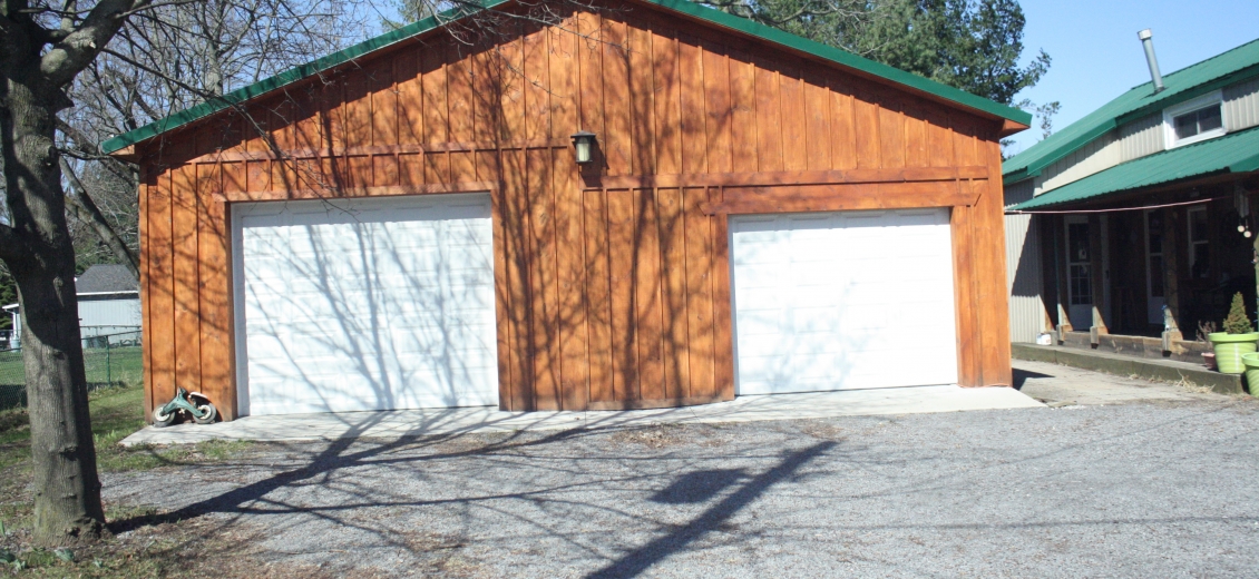 Pole barn-style garage